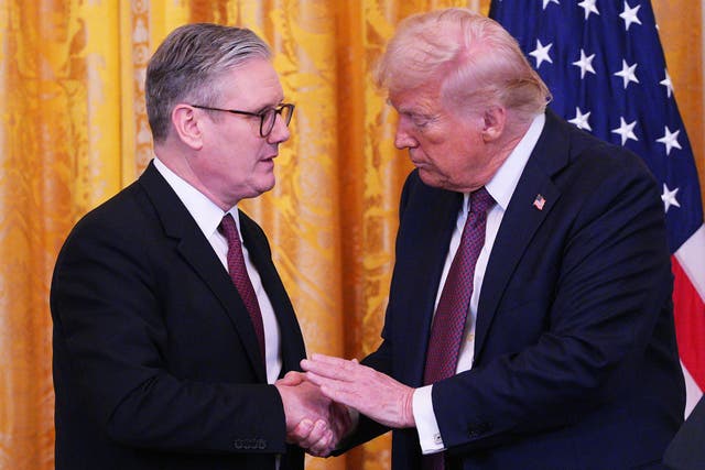 <p>US president Donald Trump and prime minister Keir Starmer</p>