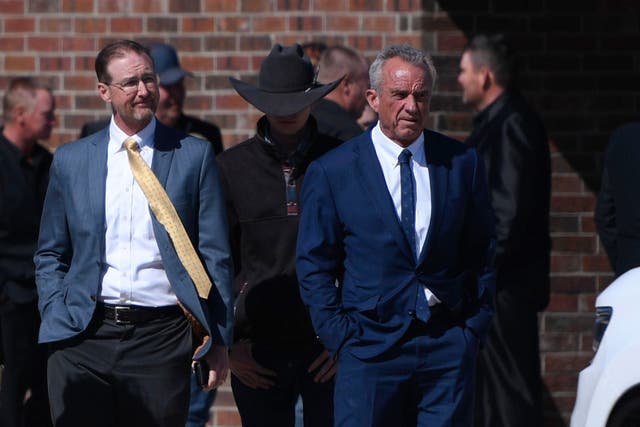 <p>Health and Human Services Secretary Robert F. Kennedy Jr., arrives at the funeral of a young girl who was sickened with measles over the weekend. While visiting Texas, Kennedy posted statements in support of controversial doctors</p>