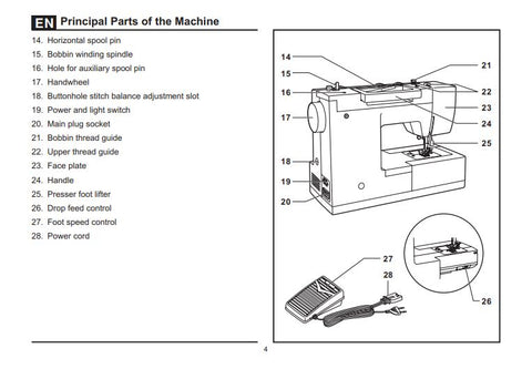 Singer Heavy Duty 4411 Sewing Machine Parts