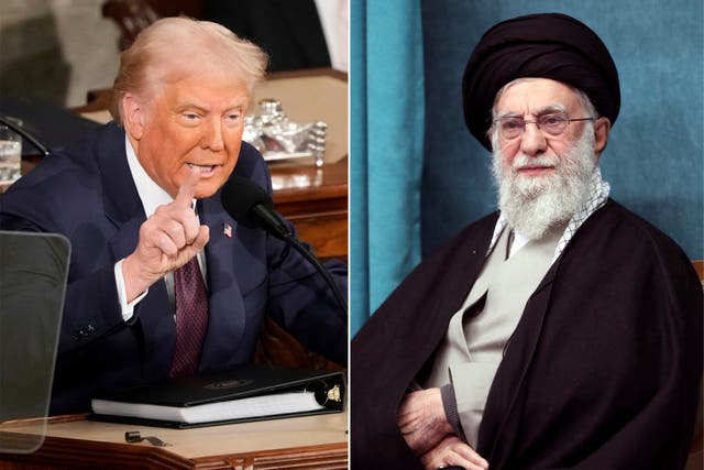 <p>US president Donald Trump and Iran’s supreme leader Ali Khamenei</p>