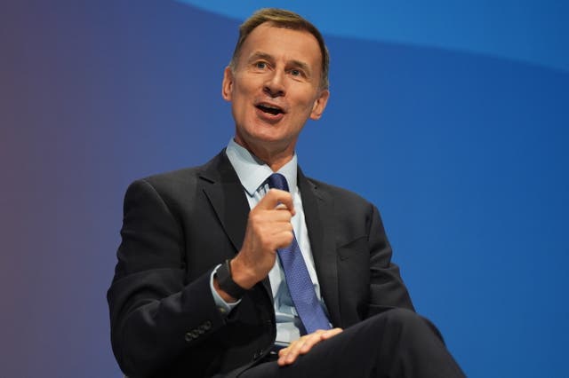 <p>Shadow chancellor Jeremy Hunt accused the Office for Budget Responsibility of abandoning ‘political impartiality’ (Jacob King/PA)</p>