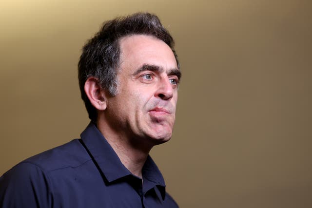 <p>O’Sullivan, pictured at Friday’s media day at the Crucible Theatre, could still withdraw from the upcoming World Snooker Championship</p>