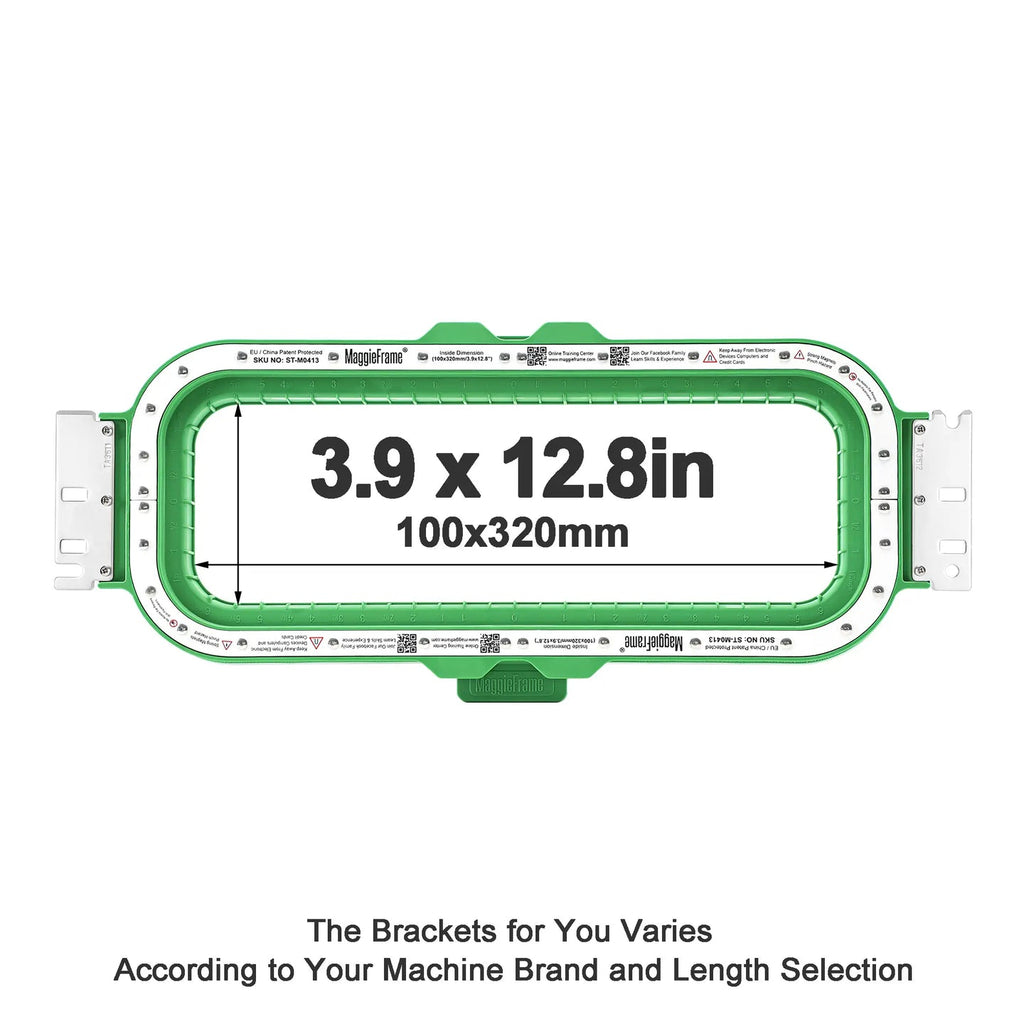 3.9" x 12.8" Magnetic Frame for Ricoma Embroidery Machines - 400mm Arm