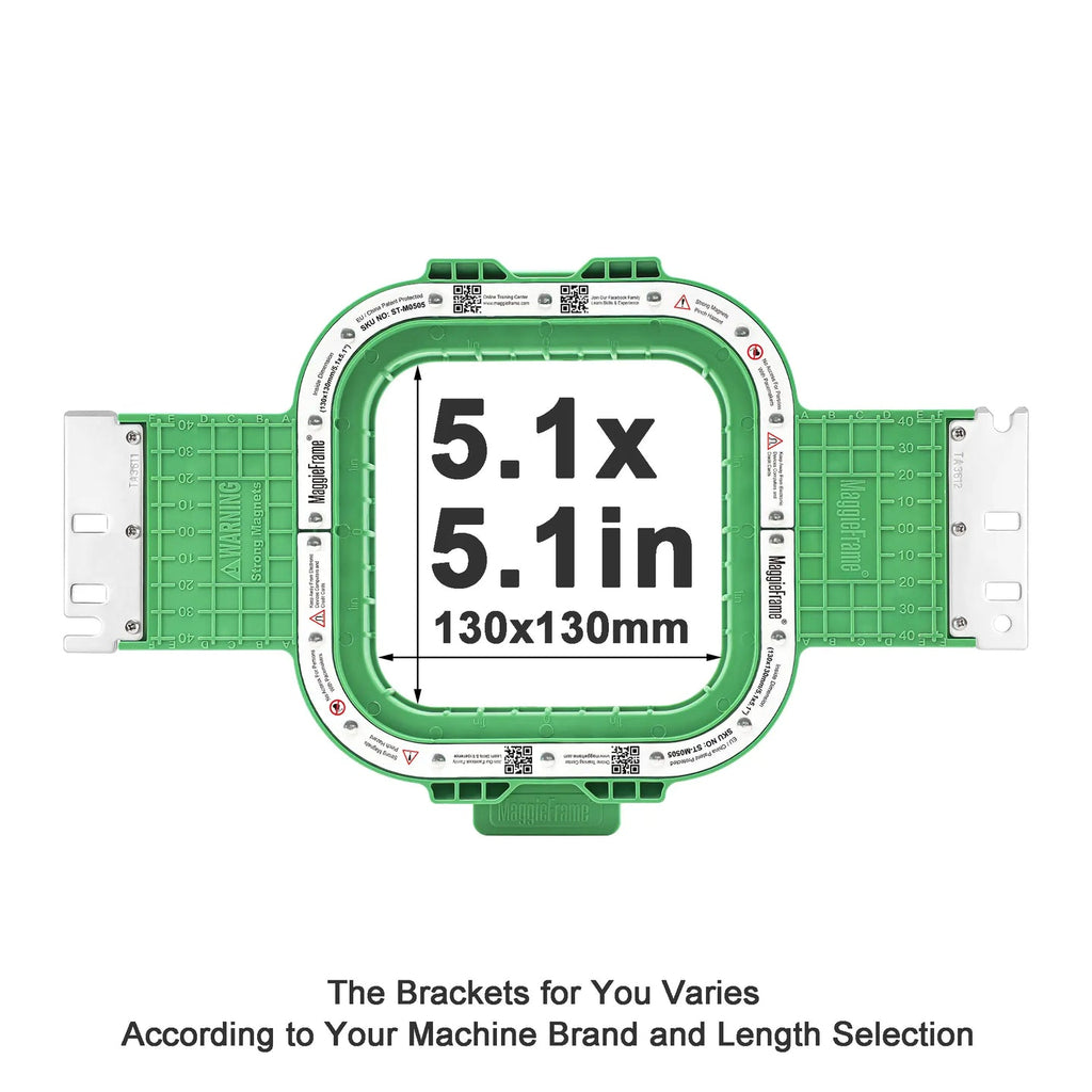 5.1" x 5.1" Magnetic Frame for Ricoma Embroidery Machines - 400mm Arm