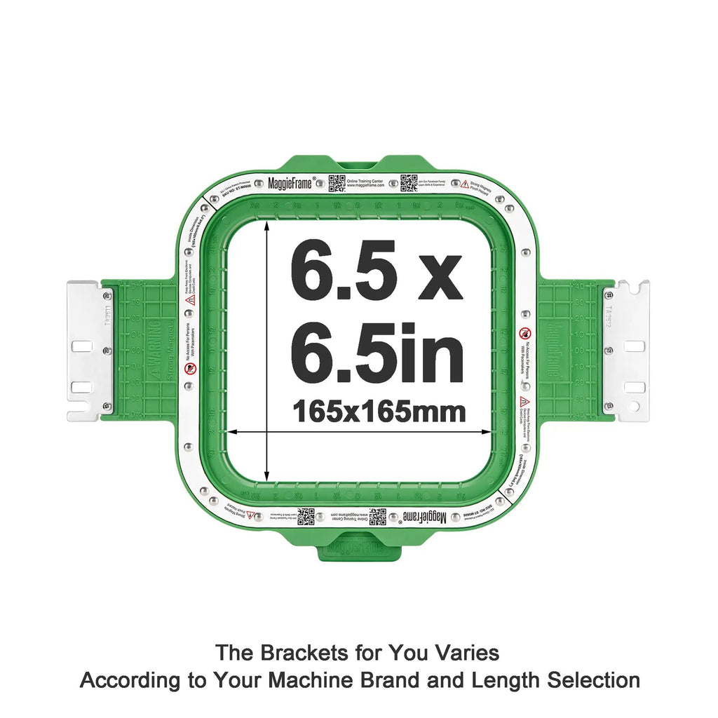 6.5" x 6.5" Magnetic Frame for Ricoma Embroidery Machines - 400mm Arm