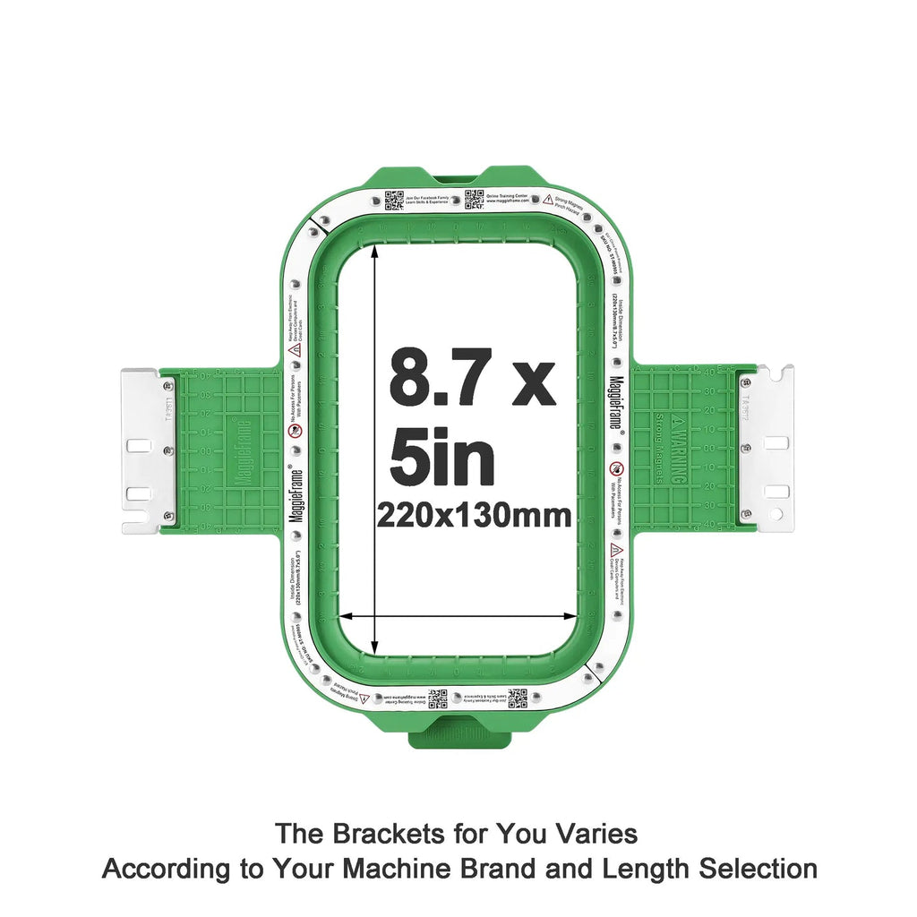 8.7" x 5" Magnetic Frame for Ricoma Embroidery Machines - 400mm Arm
