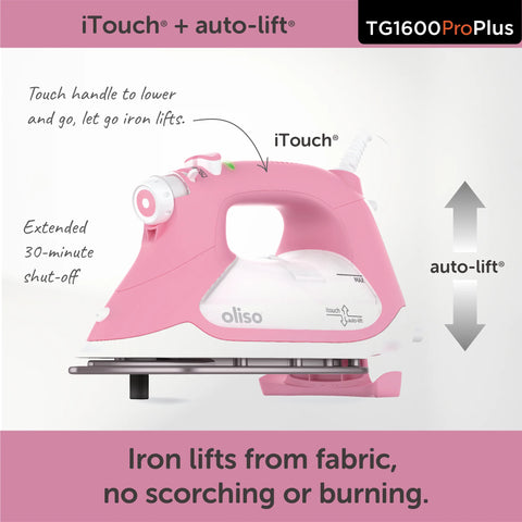 Oliso ProPlus Smart Auto-Lift Iron - Pink