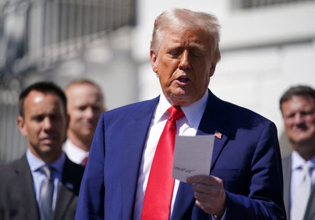 <p>Donald Trump said markets were getting 'yippy' over his trade war </p>