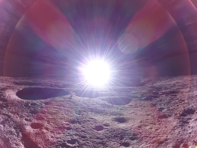 <p>Sunrise as captured from Moon by Firefly lunar lander</p>